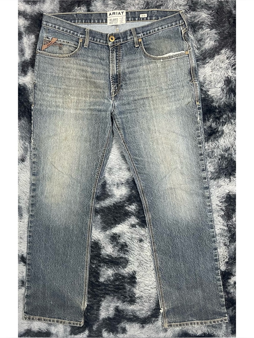 Ariat M4 Relaxed Boot Cut Distressed Denim Jeans